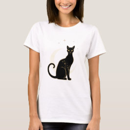 Black Cat Magic - Mystischer Halloween-T - Shirt