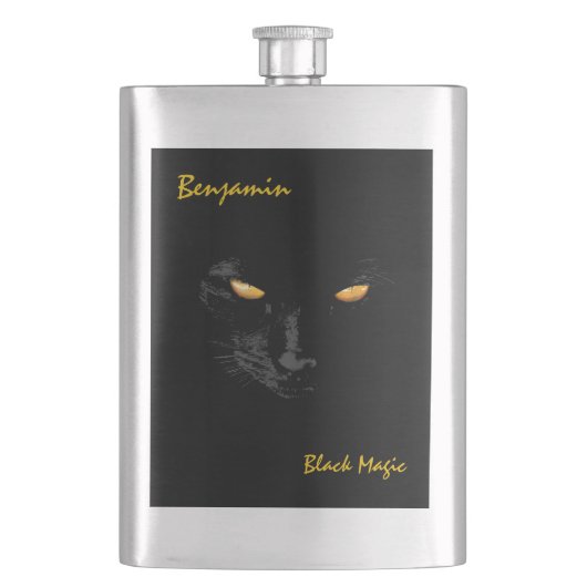 Black Cat Magic phantastisch Flachmann (Vorderseite)