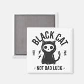 Black cat magnet (Vorderseite/Rückseite)