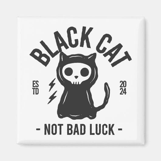 Black cat magnet (Vorne)