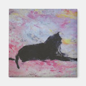 Black cat magnet (Vorne)