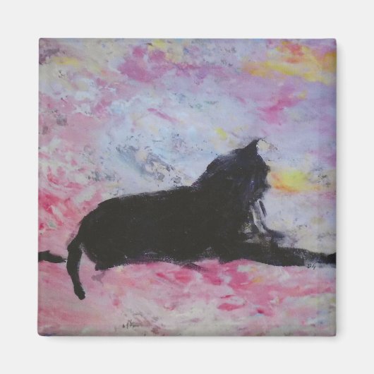 Black cat magnet (Vorne)