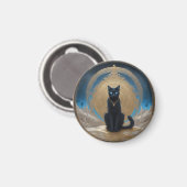 Black Cat Magnet (Vorderseite/Rückseite)