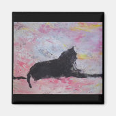 Black Cat Magnet (Vorne)