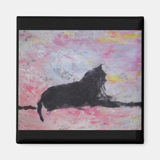 Black Cat Magnet (Vorne)
