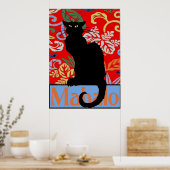 Black Cat, Mahalo, Danke, Poster (Küche)