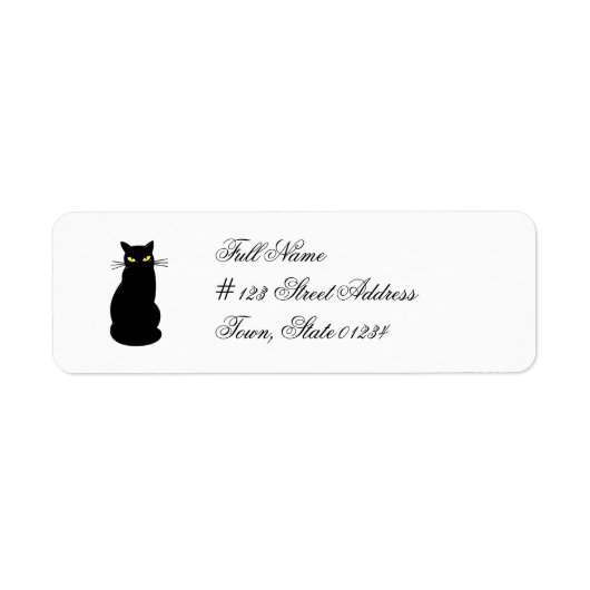Black Cat Mailing Labels (Vorne)
