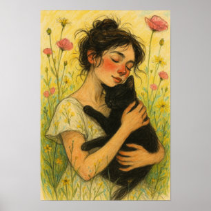 Black Cat Mama Poster