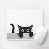 Black Cat Maus Pad Mousepad (Mit Mouse)
