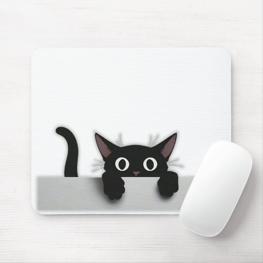 Black Cat Maus Pad Mousepad (Mit Mouse)