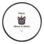 Black Cat Meow-A-Ween Hockey Puck (Vorderseite)