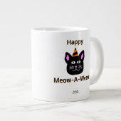 Black Cat Meow-A-Ween Jumbo-Tasse (Vorderseite Rechts)