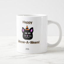 Black Cat Meow-A-Ween Jumbo-Tasse
