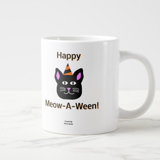 Black Cat Meow-A-Ween Jumbo-Tasse (Rechts)