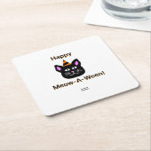 Black Cat Meow-A-Ween Paper Untersetzer (angewinkelt)