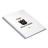 Black Cat Meow-A-Ween Spiral Foto Notebook Notizblock (Rechte Seite)