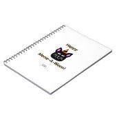 Black Cat Meow-A-Ween Spiral Foto Notebook Notizblock (Linke Seite)