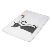 Black Cat Meow Badematte (Schrägansicht)