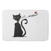 Black Cat Meow Badematte (Vorderseite)