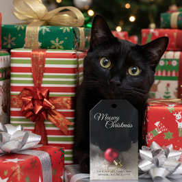 Black Cat Meowy Weihnachtsfeiertag Haustier Gesche Geschenkanhänger