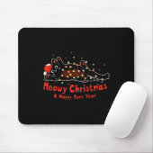 Black Cat Merry Catmas Merry Xmas And Happy New Y Mousepad (Mit Mouse)