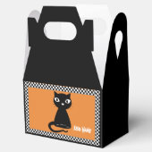 Black Cat mit Curled Schwanz Halloween Geschenkschachtel (Geöffnet)