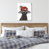 Black Cat mit Fabulous Hat 2 Leinwanddruck (Insitu (Schlafzimmer))