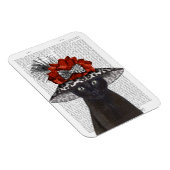 Black Cat mit Fabulous Hat Magnet (Rechte Seite)