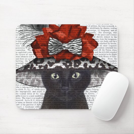 Black Cat mit Fabulous Hat Mousepad (Mit Mouse)