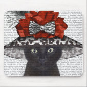 Black Cat mit Fabulous Hat Mousepad (Vorne)