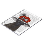 Black Cat mit Fabulous Hat Notizblock (Linke Seite)