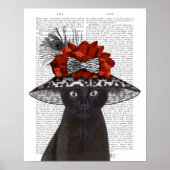 Black Cat mit Fabulous Hat Poster (Vorne)