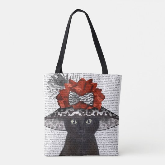 Black Cat mit Fabulous Hat Tasche (Rückseite)
