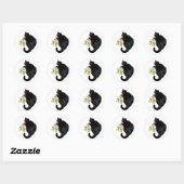 Black Cat mit Mistletoe Stickers (Blatt)