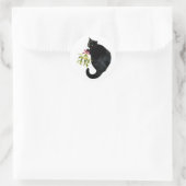 Black Cat mit Mistletoe Stickers (Tasche)