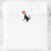 Black Cat mit Red Balloon Stickers (Tasche)