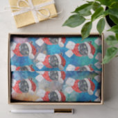 Black Cat mit Red Scarf Funny Christmas Seidenpapier (Geschenk)