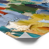 Black Cat mit Van Gogh Portrait Poster (Ecke)