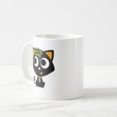 Black Cat Mmm Candy Halloween Kaffeetasse (Vorderseite Links)