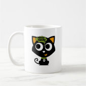 Black Cat Mmm Candy Halloween Kaffeetasse (Links)