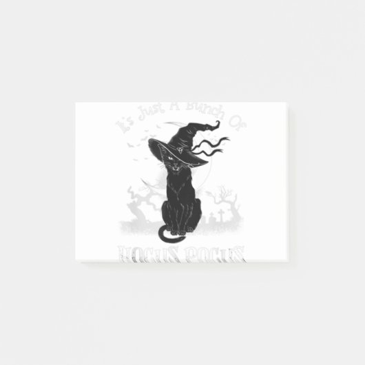 Black Cat Moon Funny Halloween Costume Bunch of Ho Post-it Klebezettel (Vorderseite)