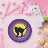 Black Cat & Moon Kids (Party-Teller) Pappteller (Party)