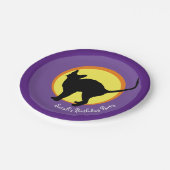 Black Cat & Moon Kids (Party-Teller) Pappteller (Schrägansicht)