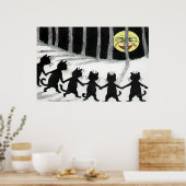 Black Cat Moon Poster drucken (Küche)