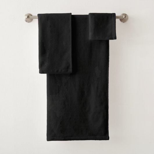 Black Cat Moonlight Silhouette Badhandtuch Set (Insitu)