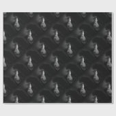 Black Cat Moonlight Silhouette Geschenkpapier (Flach)
