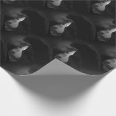 Black Cat Moonlight Silhouette Geschenkpapier (Ecke)