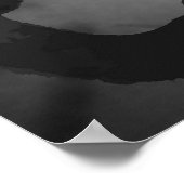 Black Cat Moonlight Silhouette Poster (Ecke)