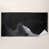 Black Cat Moonlight Silhouette Strandtuch (Vorderseite)