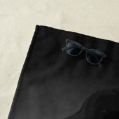 Black Cat Moonlight Silhouette Strandtuch (Beispiel)